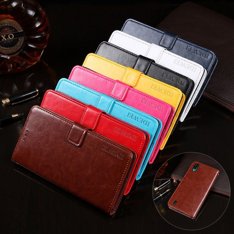 For Blackview A60 idewei Crazy Horse Texture Horizontal Flip Leather Case with Holder & Card Slots & Wallet(White) - More Brand by idewei | Online Shopping South Africa | PMC TechLife | Buy Now Pay Later Mobicred