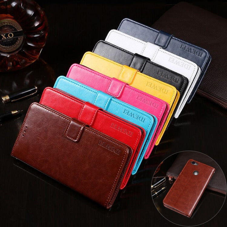 For Blackview R7 idewei Crazy Horse Texture Horizontal Flip Leather Case with Holder & Card Slots & Wallet(Brown) - More Brand by idewei | Online Shopping South Africa | PMC TechLife | Buy Now Pay Later Mobicred