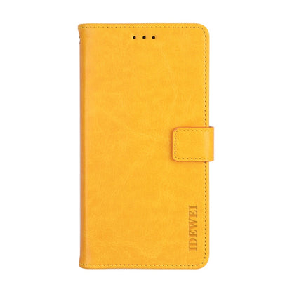 For Cubot Rainbow 2 idewei Crazy Horse Texture Horizontal Flip Leather Case with Holder & Card Slots & Wallet(Yellow) - More Brand by idewei | Online Shopping South Africa | PMC Jewellery | Buy Now Pay Later Mobicred