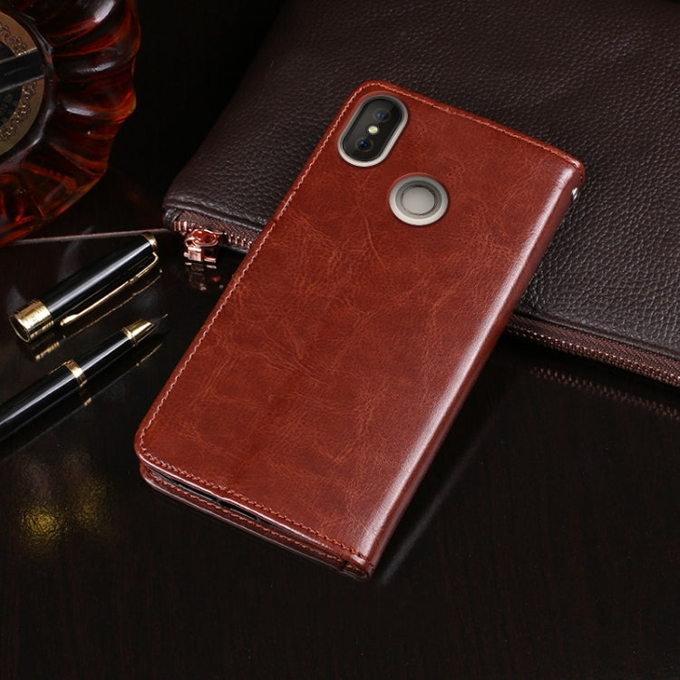 For Doogee X70 idewei  Crazy Horse Texture Horizontal Flip Leather Case with Holder & Card Slots & Wallet(Brown) - More Brand by idewei | Online Shopping South Africa | PMC TechLife | Buy Now Pay Later Mobicred