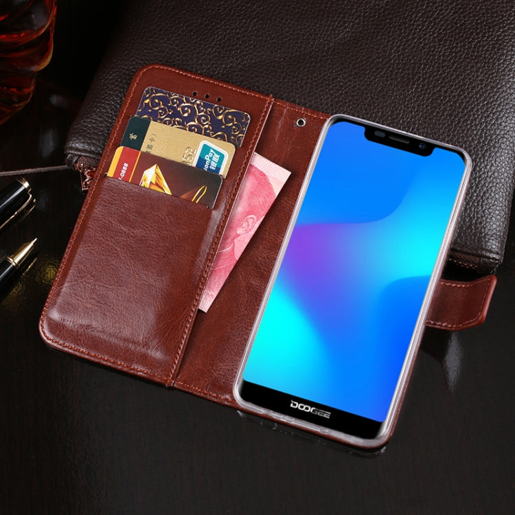 For Doogee X70 idewei  Crazy Horse Texture Horizontal Flip Leather Case with Holder & Card Slots & Wallet(Sky Blue) - More Brand by idewei | Online Shopping South Africa | PMC Jewellery | Buy Now Pay Later Mobicred
