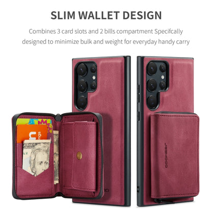 For Samsung Galaxy S24 Ultra 5G JEEHOOD Magnetic Zipper Horizontal Flip Leather Phone Case(Red) - Galaxy S24 Ultra 5G Cases by JEEHOOD | Online Shopping South Africa | PMC Jewellery | Buy Now Pay Later Mobicred