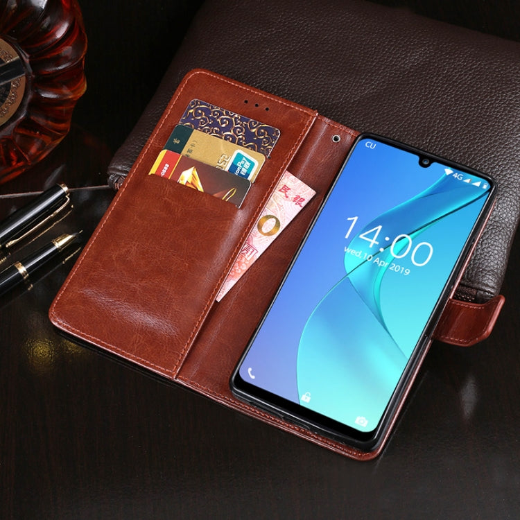 For Oukitel C16 Pro idewei  Crazy Horse Texture Horizontal Flip Leather Case with Holder & Card Slots & Wallet(Dark Blue) - More Brand by idewei | Online Shopping South Africa | PMC Jewellery | Buy Now Pay Later Mobicred