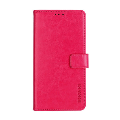 For LG K50S idewei Crazy Horse Texture Horizontal Flip Leather Case with Holder & Card Slots & Wallet(Rose Red) - LG by idewei | Online Shopping South Africa | PMC Jewellery | Buy Now Pay Later Mobicred