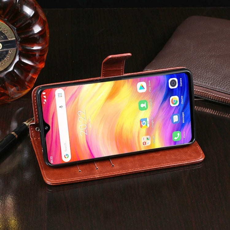 For Ulefone Note 7 idewei  Crazy Horse Texture Horizontal Flip Leather Case with Holder & Card Slots & Wallet(Dark Blue) - Ulefone Cases by idewei | Online Shopping South Africa | PMC Jewellery | Buy Now Pay Later Mobicred
