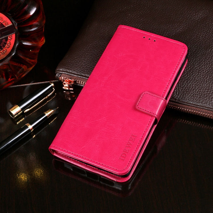 For Ulefone Note 7 idewei  Crazy Horse Texture Horizontal Flip Leather Case with Holder & Card Slots & Wallet(Rose Red) - Ulefone Cases by idewei | Online Shopping South Africa | PMC Jewellery | Buy Now Pay Later Mobicred