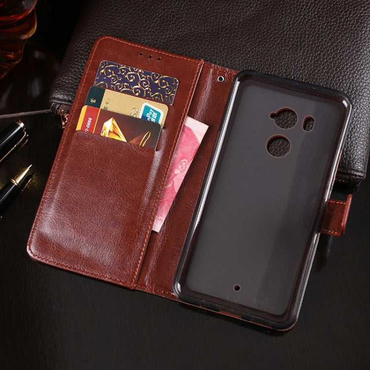 For HTC U11+ idewei Crazy Horse Texture Horizontal Flip Leather Case with Holder & Card Slots & Wallet(Brown) - HTC by idewei | Online Shopping South Africa | PMC Jewellery | Buy Now Pay Later Mobicred