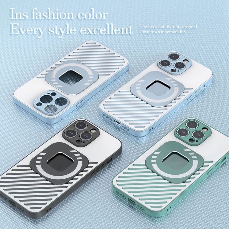 For iPhone 14 Pro R-JUST Square Round Mirror PC+TPU Phone Case(Black) - iPhone 14 Pro Cases by R-JUST | Online Shopping South Africa | PMC TechLife | Buy Now Pay Later Mobicred