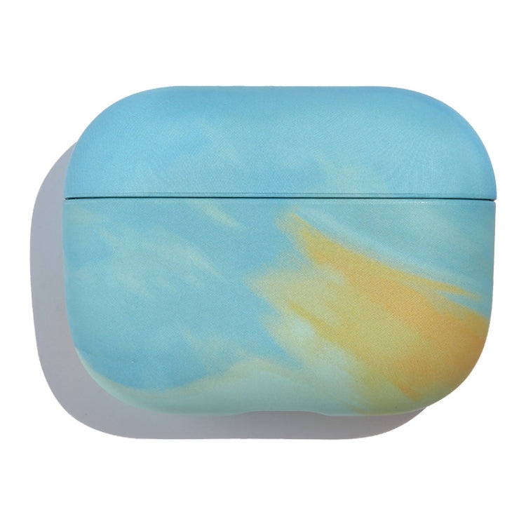 For AirPods Pro Ink Painting Water Sticker PC Earphone Case(Ink Yellow) - For AirPods Pro by PMC Jewellery | Online Shopping South Africa | PMC Jewellery | Buy Now Pay Later Mobicred