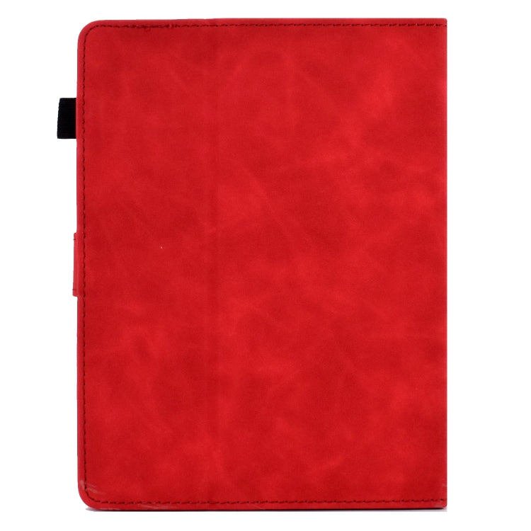 For 7 inch Tablets Peony Butterfly Embossed Leather Tablet Case(Red) - 7 inch by PMC TechLife | Online Shopping South Africa | PMC TechLife | Buy Now Pay Later Mobicred