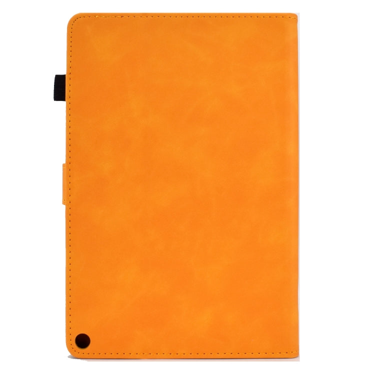 For Amazon Kindle Fire HD8 2022 Peony Butterfly Embossed Leather Smart Tablet Case(Khaki) - Amazon by PMC TechLife | Online Shopping South Africa | PMC TechLife | Buy Now Pay Later Mobicred
