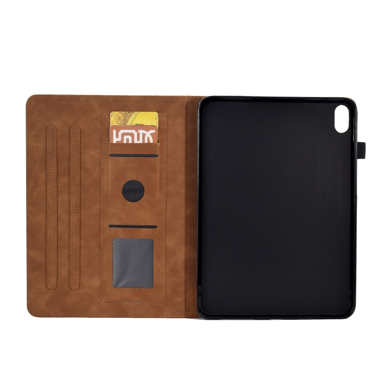 For Lenovo Tab P11 Peony Butterfly Embossed Leather Smart Tablet Case(Brown) - Lenovo by PMC TechLife | Online Shopping South Africa | PMC TechLife | Buy Now Pay Later Mobicred