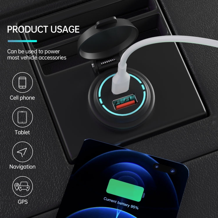 ZH-1786A1 QC3.0 USB-A + Type-C Dual Interface Car Charger - DIY Modified Charger by PMC TechLife | Online Shopping South Africa | PMC TechLife | Buy Now Pay Later Mobicred