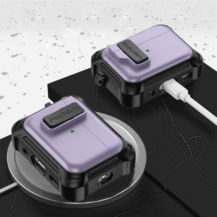 For AirPods Pro 2 Signal Flag Wireless Earphones Case with Security Lock(Black) - For AirPods Pro 2 by PMC Jewellery | Online Shopping South Africa | PMC Jewellery | Buy Now Pay Later Mobicred