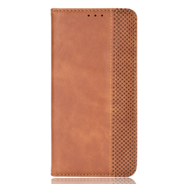 For Ulefone Note 14 Magnetic Buckle Retro Texture Leather Phone Case(Brown) - Ulefone Cases by PMC Jewellery | Online Shopping South Africa | PMC Jewellery | Buy Now Pay Later Mobicred