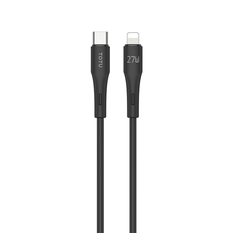 TOTU BPD-013 Skin Sense Series Type-C to 8 Pin Silicone Fast Charging Data Cable, Length:1m(Black) - 2 in 1 Cable by TOTUDESIGN | Online Shopping South Africa | PMC Jewellery | Buy Now Pay Later Mobicred