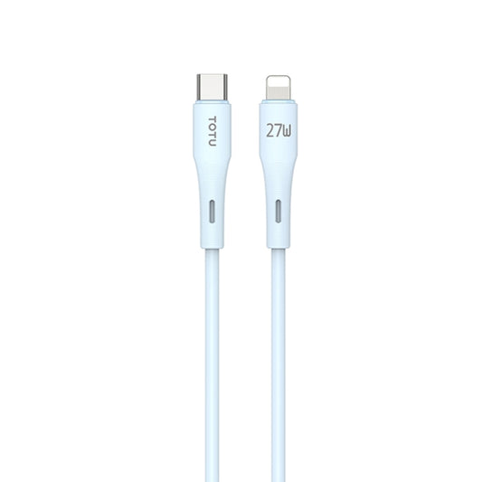 TOTU BPD-013 Skin Sense Series Type-C to 8 Pin Silicone Fast Charging Data Cable, Length:1m(Blue) - 2 in 1 Cable by TOTUDESIGN | Online Shopping South Africa | PMC Jewellery | Buy Now Pay Later Mobicred