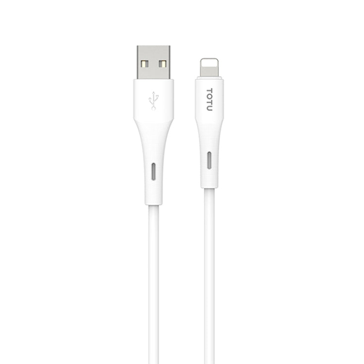 TOTU BL-017 Skin Sense Series USB to 8 Pin Silicone Data Cable, Length:1m(White) - Normal Style Cable by TOTUDESIGN | Online Shopping South Africa | PMC Jewellery | Buy Now Pay Later Mobicred