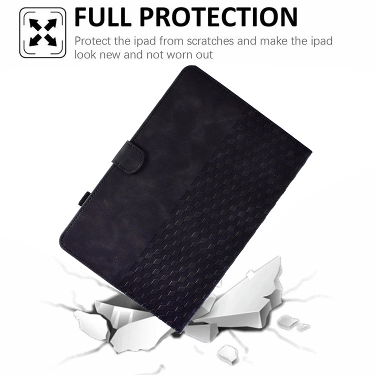 For Amazon Kindle Lite 2022 Rhombus Embossed Leather Tablet Case(Black) - Amazon by PMC TechLife | Online Shopping South Africa | PMC TechLife | Buy Now Pay Later Mobicred