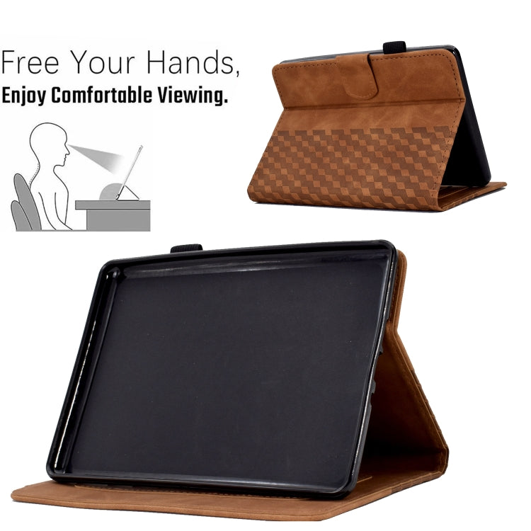 For Amazon Kindle PaperWhite 5 2021 Rhombus Embossed Leather Tablet Case(Brown) - Amazon by PMC TechLife | Online Shopping South Africa | PMC TechLife | Buy Now Pay Later Mobicred
