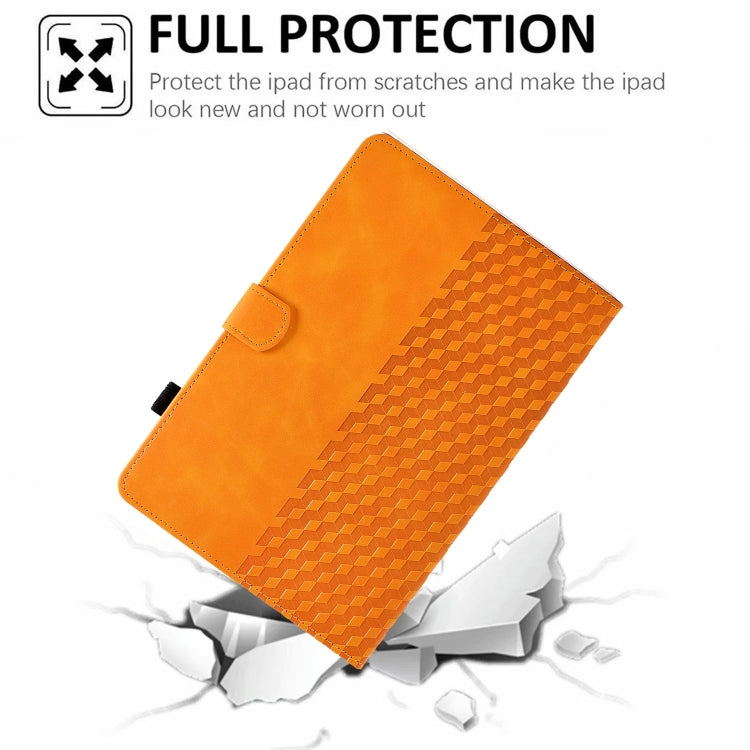 For Amazon Kindle Fire HD8 2020 Rhombus Embossed Leather Tablet Case(Khaki) - Amazon by PMC TechLife | Online Shopping South Africa | PMC TechLife | Buy Now Pay Later Mobicred