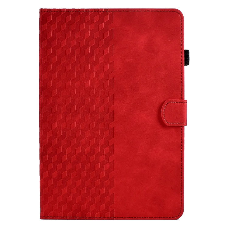 For Amazon Kindle Fire HD10 Plus 2021 Rhombus Embossed Leather Tablet Case(Red) - Amazon by PMC TechLife | Online Shopping South Africa | PMC TechLife | Buy Now Pay Later Mobicred