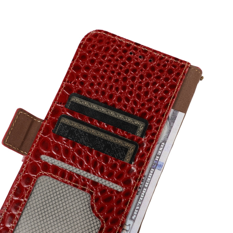 For Honor X8a 4G Crocodile Top Layer Cowhide Leather Phone Case(Red) - Honor Cases by PMC TechLife | Online Shopping South Africa | PMC TechLife | Buy Now Pay Later Mobicred
