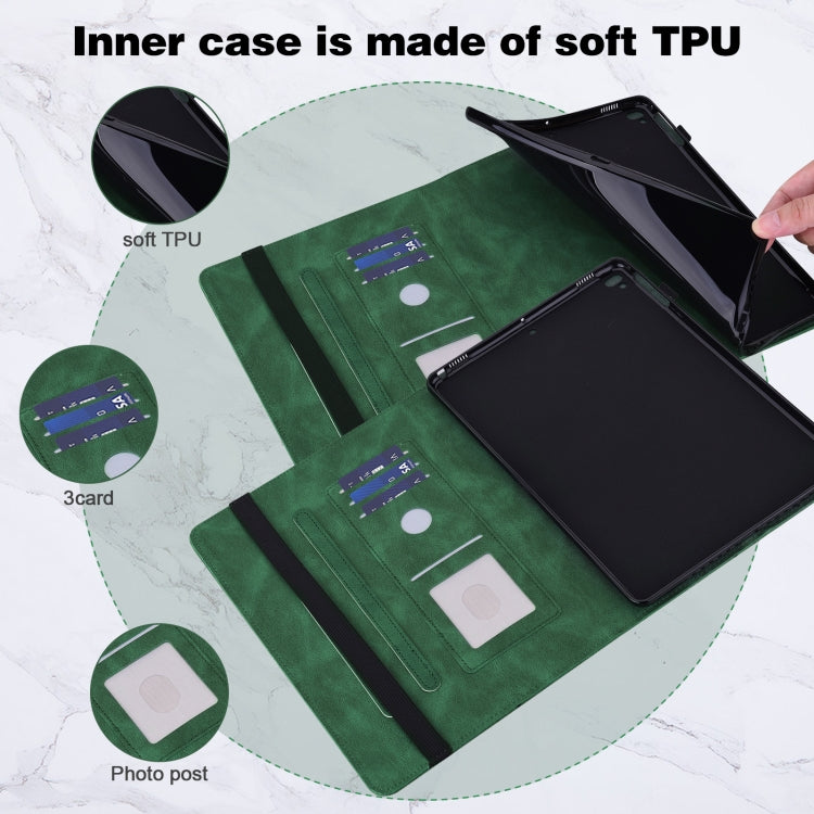 For Lenovo Tab M8 4th Gen Embossed Butterfly Pattern Leather Tablet Case(Green) - Lenovo by PMC TechLife | Online Shopping South Africa | PMC TechLife | Buy Now Pay Later Mobicred