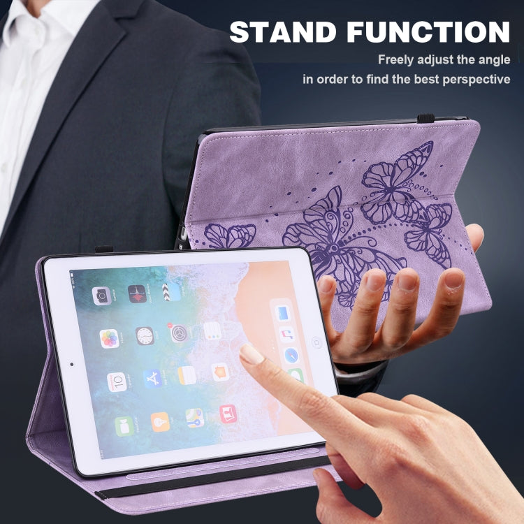 For Lenovo Pad Pro 2022 11.2 inch / Tab P11 Pro Gen 2 Embossed Butterfly Pattern Leather Tablet Case(Purple) - free shipping - PMC TechLife - Order now!