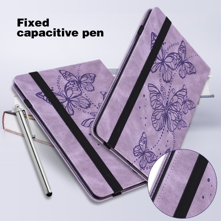 For Lenovo Pad Pro 2022 11.2 inch / Tab P11 Pro Gen 2 Embossed Butterfly Pattern Leather Tablet Case(Purple) - free shipping - PMC TechLife - Order now!
