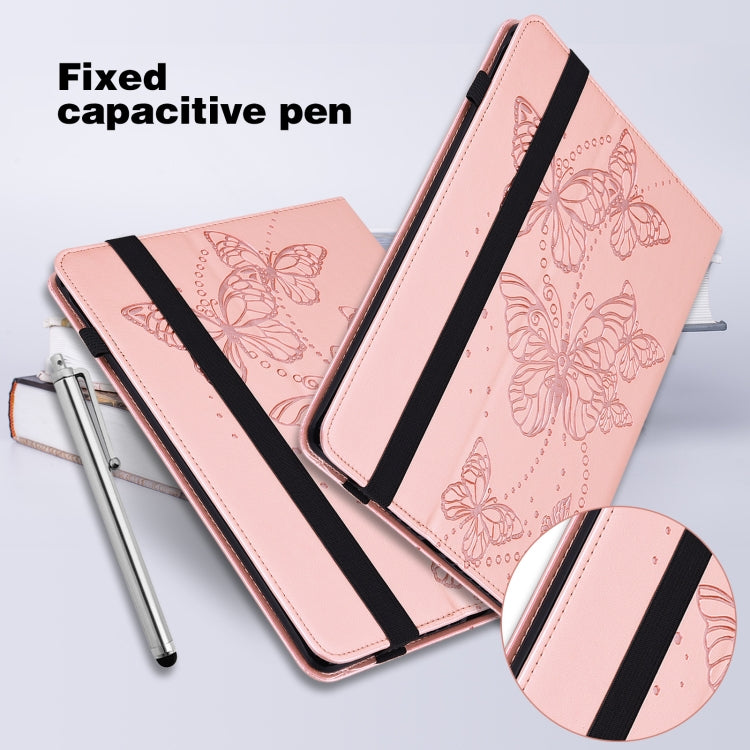 For Lenovo Pad Plus 2023 11.5 inch / Tab P11 Gen 2 Embossed Butterfly Pattern Leather Tablet Case(Pink) - Lenovo by PMC TechLife | Online Shopping South Africa | PMC TechLife | Buy Now Pay Later Mobicred
