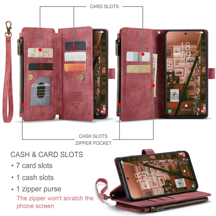 For Samsung Galaxy S23 5G CaseMe C30 Multifunctional Leather Phone Case(Red) - Galaxy S23 5G Cases by CaseMe | Online Shopping South Africa | PMC Jewellery | Buy Now Pay Later Mobicred