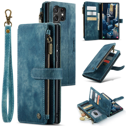 For Samsung Galaxy S23 Ultra 5G CaseMe C30 Multifunctional Leather Phone Case(Blue) - Galaxy S23 Ultra 5G Cases by CaseMe | Online Shopping South Africa | PMC Jewellery | Buy Now Pay Later Mobicred