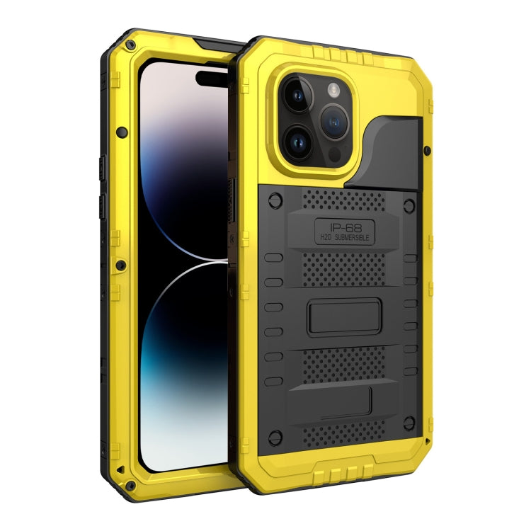 For iPhone 14 Pro Max RedPepper Wolf 360 Full Body Rugged Life Waterproof Phone Case(Yellow) - free shipping - PMc TechLife - Order now!