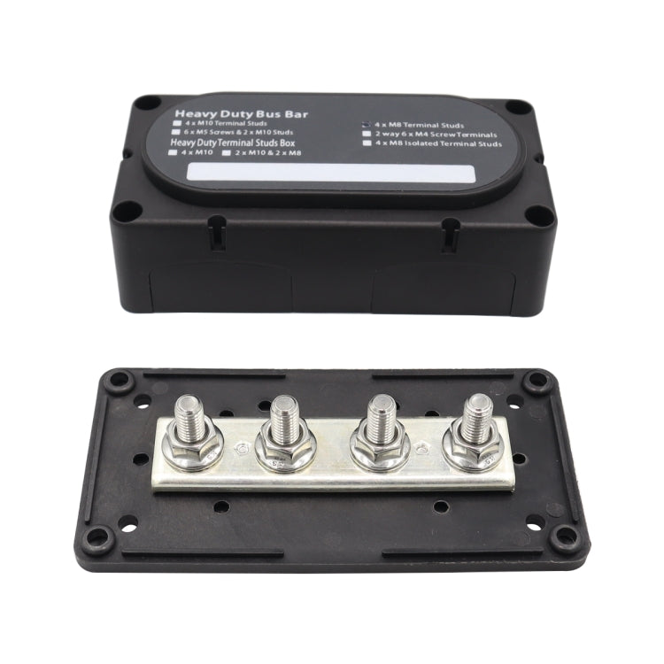 CP-3089-01 300A 48V 4-way M8 Terminal Busbar(Black) - free shipping - PMC TechLife - Order now!