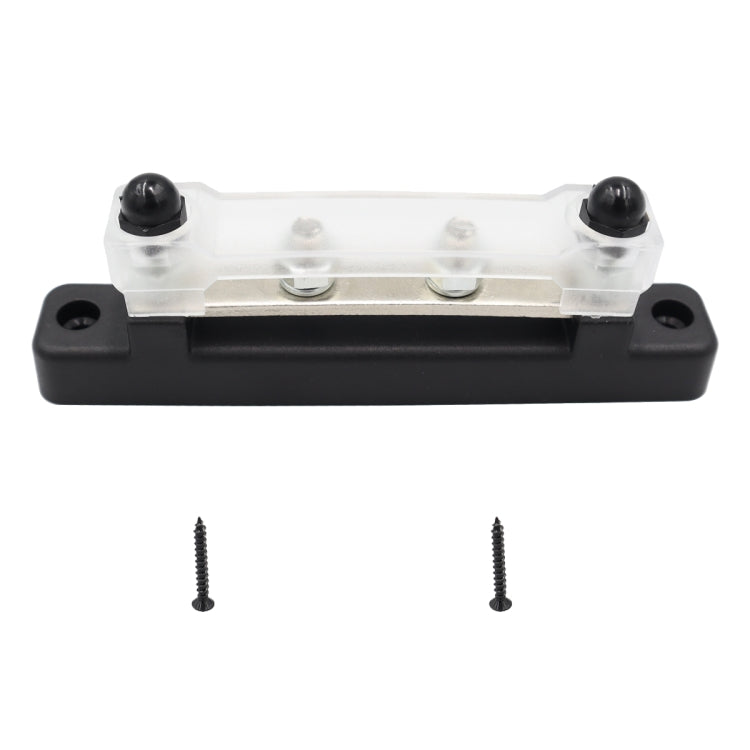 CP-3116-02 150A 12-48V RV Yacht Single-row 2-way Busbar(Black) - Booster Cable & Clip by PMC Jewellery | Online Shopping South Africa | PMC Jewellery | Buy Now Pay Later Mobicred