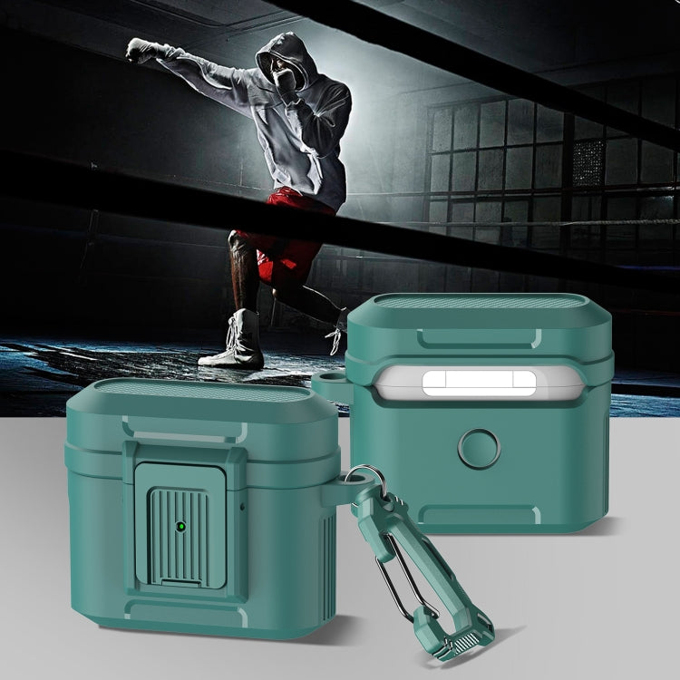 For AirPods 3 Earphone TPU + PC Protective Case(Dark Green) - For AirPods 3 by PMC Jewellery | Online Shopping South Africa | PMC Jewellery | Buy Now Pay Later Mobicred