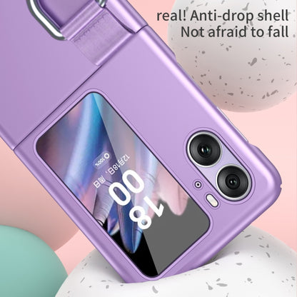 For OPPO Find N2 Flip Skin Feel Ultra-thin Ring Buckle Shockproof Phone Case(Purple) - Find N2 Flip Cases by PMC Jewellery | Online Shopping South Africa | PMC Jewellery