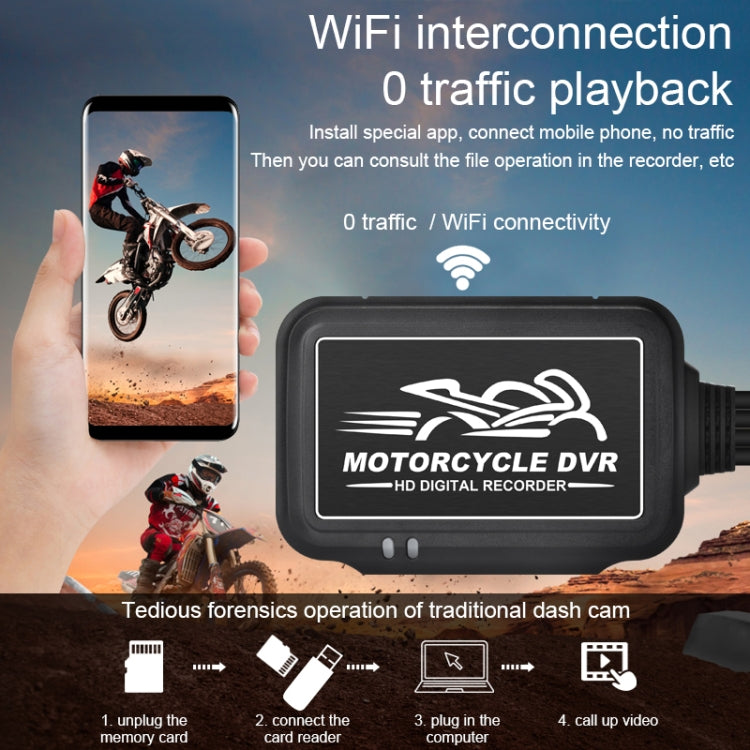 SE3 Dual AHD 1080P Waterproof HD Motorcycle DVR Without Screen, Support TF Card / Cycling Video / Parking Monitoring - free shipping - PMC TechLife - Order now!
