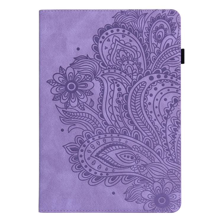 For Lenovo Tab P11 Gen 2 Peacock Embossed Pattern Leather Tablet Case(Purple) - Lenovo by PMC TechLife | Online Shopping South Africa | PMC TechLife | Buy Now Pay Later Mobicred