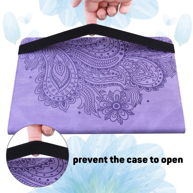 For Lenovo Tab P11 Gen 2 Peacock Embossed Pattern Leather Tablet Case(Purple) - Lenovo by PMC TechLife | Online Shopping South Africa | PMC TechLife | Buy Now Pay Later Mobicred