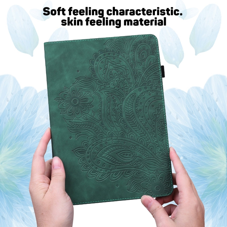 For Lenovo Tab P11 Pro Gen 2 Peacock Embossed Pattern Leather Tablet Case(Green) - Lenovo by PMC TechLife | Online Shopping South Africa | PMC TechLife | Buy Now Pay Later Mobicred