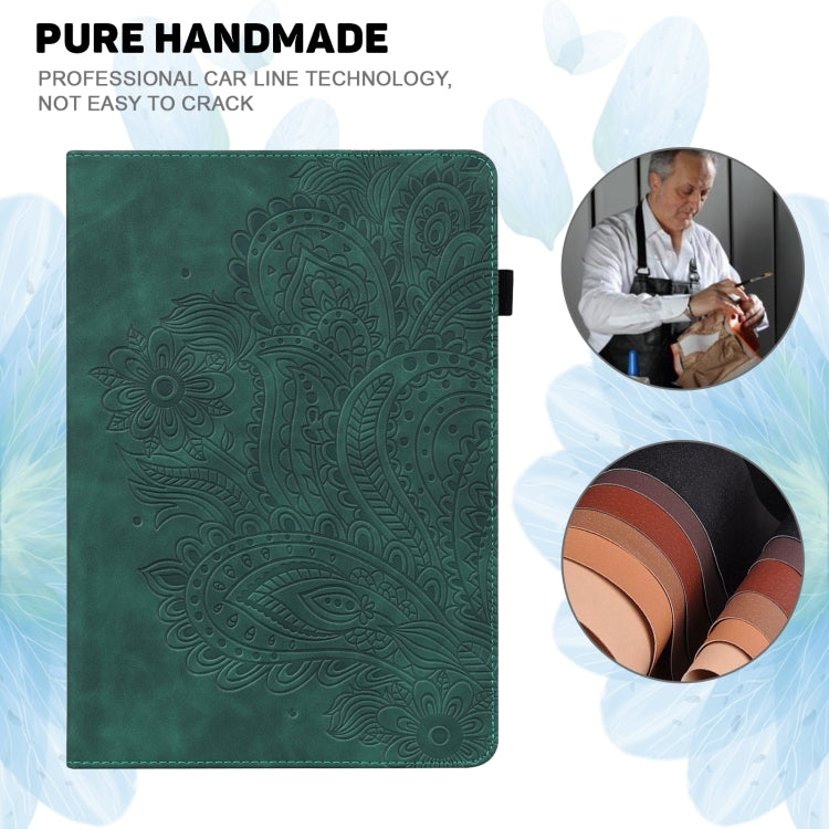 For Lenovo Tab P11 Pro Gen 2 Peacock Embossed Pattern Leather Tablet Case(Green) - Lenovo by PMC TechLife | Online Shopping South Africa | PMC TechLife | Buy Now Pay Later Mobicred