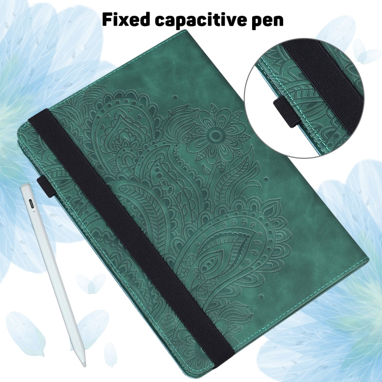 For Lenovo Tab P11 Pro Gen 2 Peacock Embossed Pattern Leather Tablet Case(Green) - Lenovo by PMC TechLife | Online Shopping South Africa | PMC TechLife | Buy Now Pay Later Mobicred