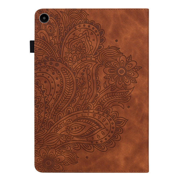 For Huawei MatePad SE 10.4 2022 Peacock Embossed Pattern Leather Tablet Case(Brown) - Huawei by PMC TechLife | Online Shopping South Africa | PMC TechLife | Buy Now Pay Later Mobicred