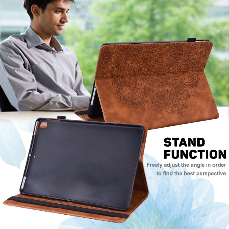 For Huawei MatePad SE 10.4 2022 Peacock Embossed Pattern Leather Tablet Case(Brown) - Huawei by PMC TechLife | Online Shopping South Africa | PMC TechLife | Buy Now Pay Later Mobicred