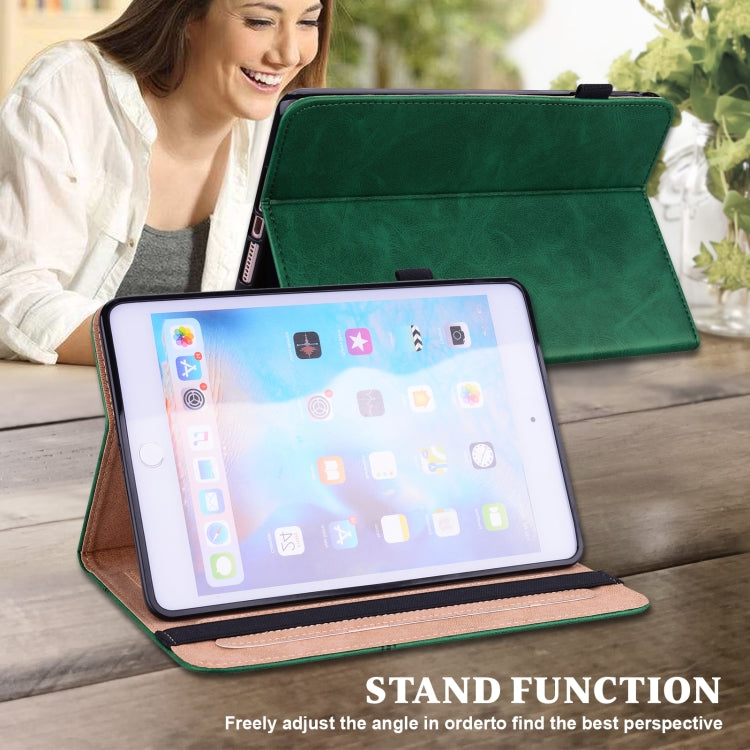 For Lenovo Tab P11 Gen 2 Embossed Striped Leather Tablet Case(Green) - Lenovo by PMC TechLife | Online Shopping South Africa | PMC TechLife | Buy Now Pay Later Mobicred