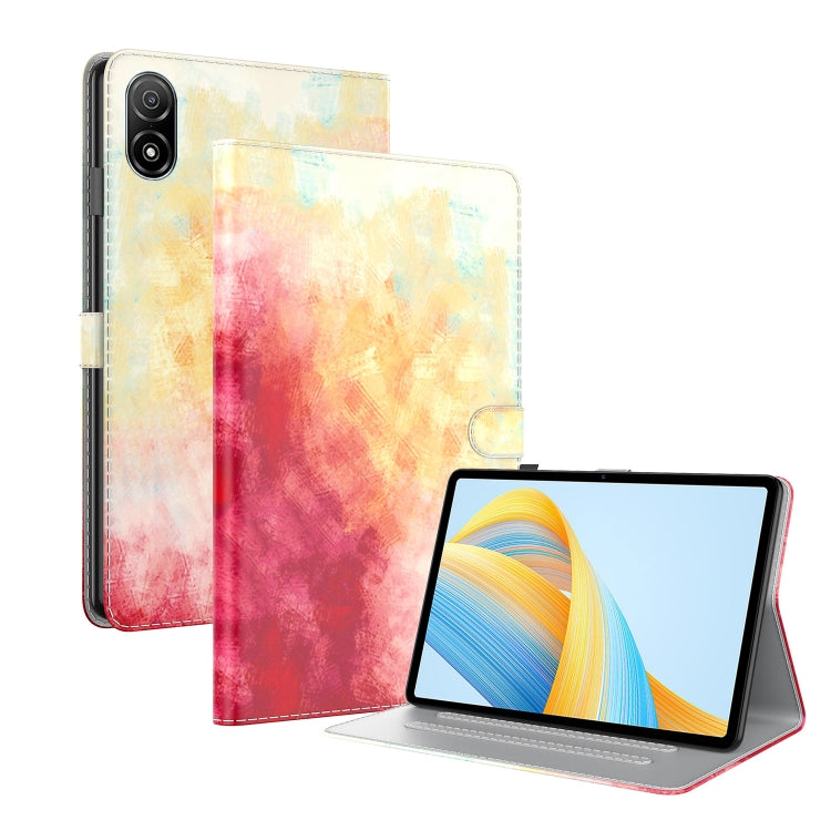 For Honor Pad V8 Pro Watercolor Pattern Flip Leather Tablet Case(Spring Cherry) - Lenovo by PMC TechLife | Online Shopping South Africa | PMC TechLife | Buy Now Pay Later Mobicred