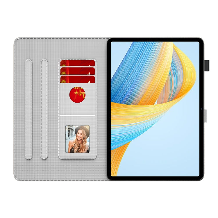 For Honor Pad V8 Pro Watercolor Pattern Flip Leather Tablet Case(Spring Cherry) - Lenovo by PMC TechLife | Online Shopping South Africa | PMC TechLife | Buy Now Pay Later Mobicred