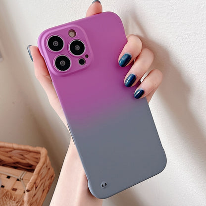 For iPhone 13 Pro Frameless Skin Feel Gradient Phone Case(Dark Purple + Grey) - iPhone 13 Pro Cases by PMC Jewellery | Online Shopping South Africa | PMC Jewellery | Buy Now Pay Later Mobicred